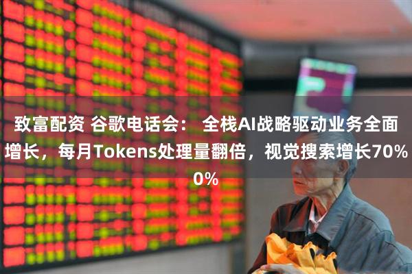 致富配资 谷歌电话会： 全栈AI战略驱动业务全面增长，每月Tokens处理量翻倍，视觉搜索增长70%