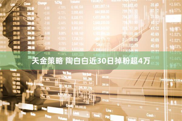 天金策略 陶白白近30日掉粉超4万