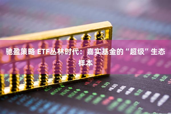 驰盈策略 ETF丛林时代：嘉实基金的“超级”生态样本